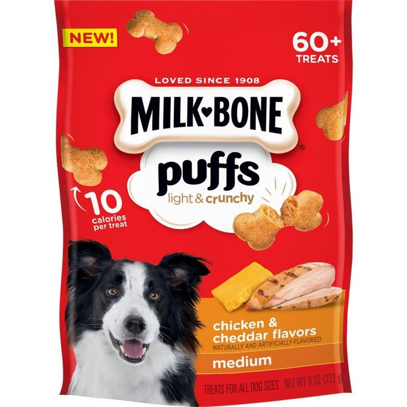 Milk-Bone Puffs Crunchy Chicken and Cheddar Dog Treats