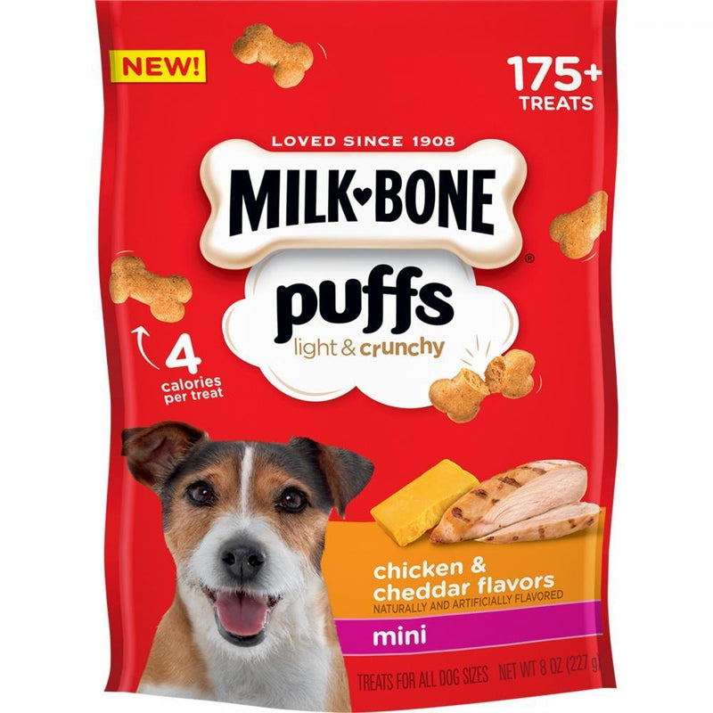 Milk-Bone Puffs Crunchy Chicken and Cheddar Mini Dog Treats