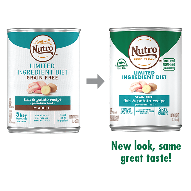 Nutro Premium Loaf Limited Ingredient Diet Fish & Potato Recipe Canned Dog Food