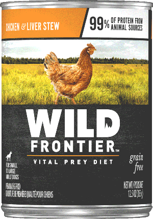 Wild Frontier Vital Prey Grain Free Chicken and Liver Stew Canned Dog Food