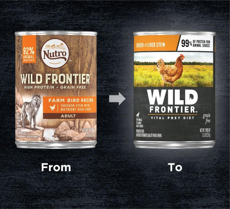 Wild Frontier Vital Prey Grain Free Chicken and Liver Stew Canned Dog Food