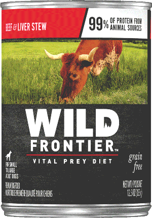 Wild Frontier Vital Prey Grain Free Beef and Liver Stew Canned Dog Food