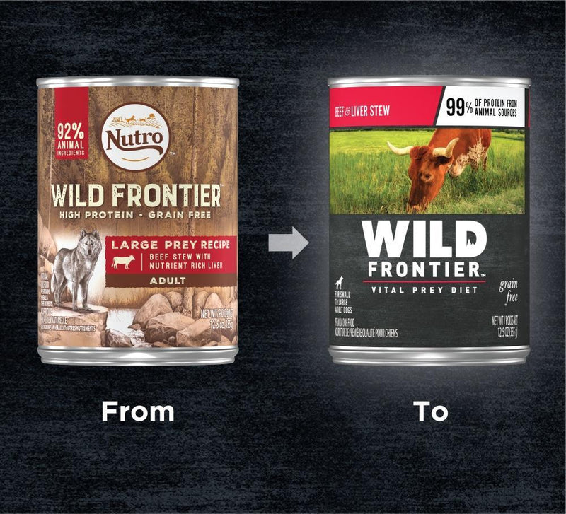 Wild Frontier Vital Prey Grain Free Beef and Liver Stew Canned Dog Food
