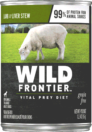 Wild Frontier Vital Prey Grain Free Lamb and Liver Stew Canned Dog Food