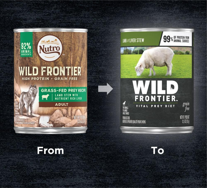 Wild Frontier Vital Prey Grain Free Lamb and Liver Stew Canned Dog Food
