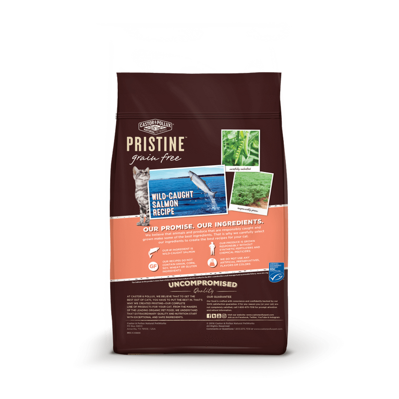 Castor and Pollux Pristine Grain Free Wild Caught Salmon Recipe Dry Cat Food