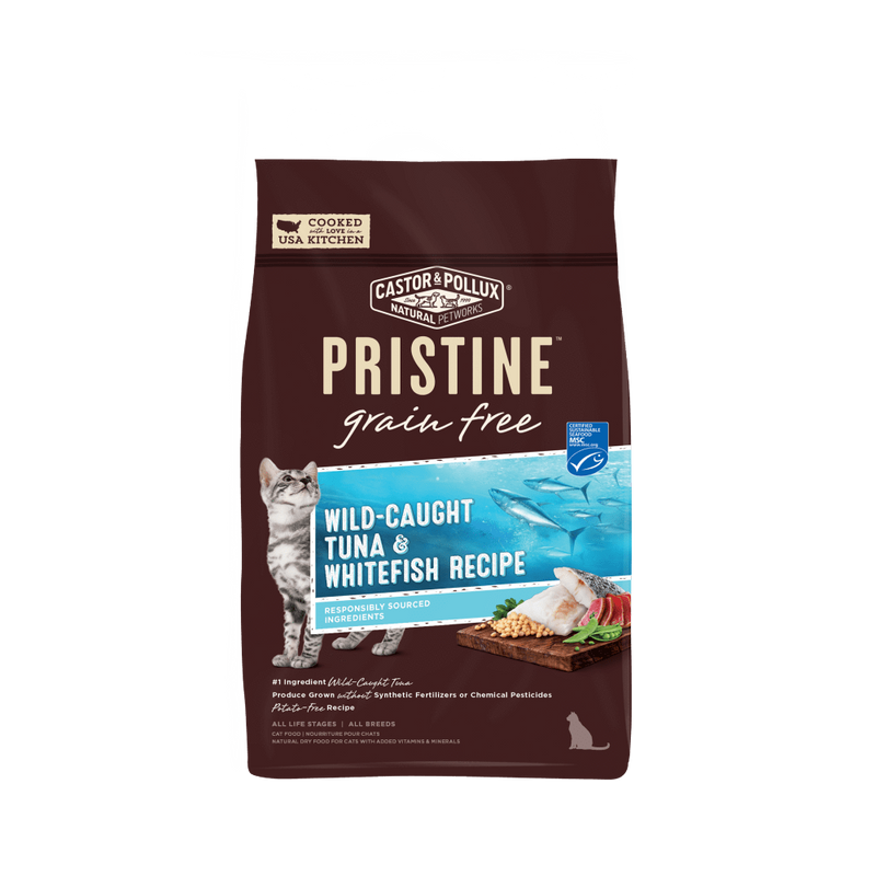 Castor and Pollux Pristine Grain Free Wild Caught Tuna and Whitefish Recipe Dry Cat Food