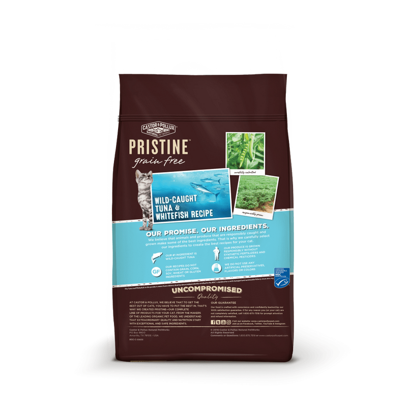 Castor and Pollux Pristine Grain Free Wild Caught Tuna and Whitefish Recipe Dry Cat Food