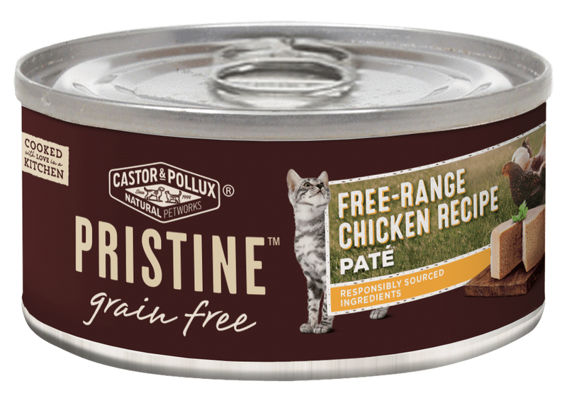 Castor and Pollux Pristine Grain-Free Free-Range Chicken Pate Canned Cat Food