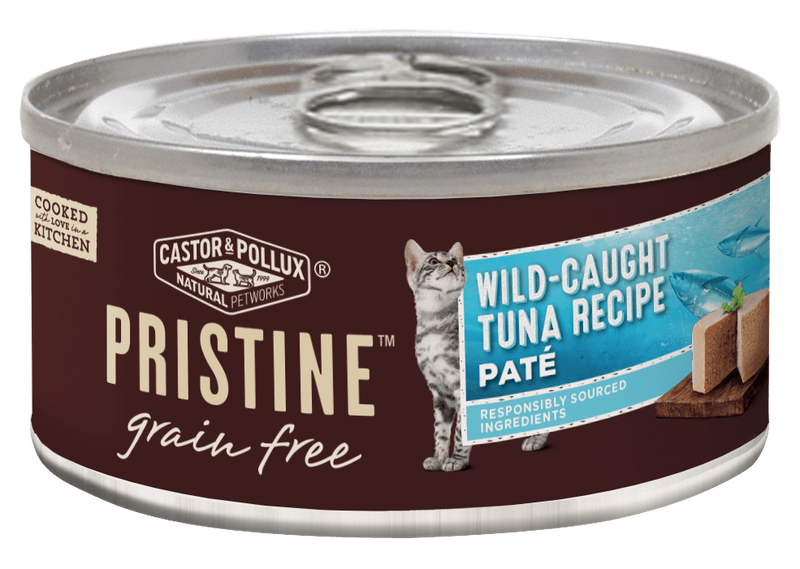 Castor and Pollux Pristine Grain Free Wild Caught Tuna Pate Canned Cat Food