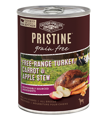 Castor and Pollux Pristine Grain-Free Free-Range Turkey, Carrot & Apple Stew Canned Dog Food