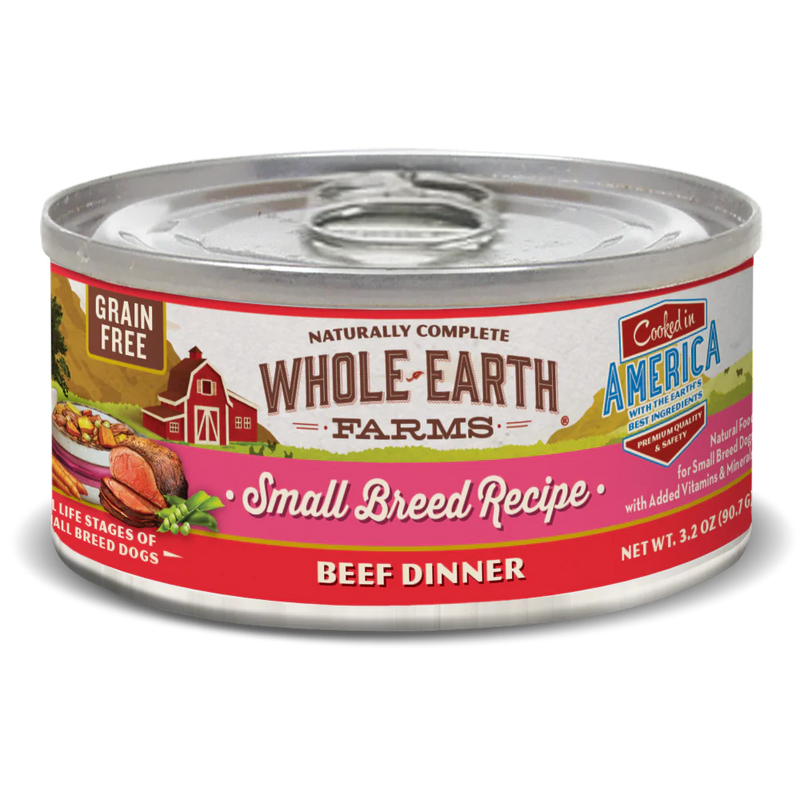 Whole Earth Farms Grain Free Small Breed Beef Recipe Canned Dog Food