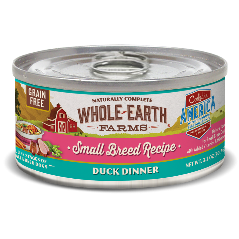 Whole Earth Farms Grain Free Small Breed Duck Recipe Canned Dog Food