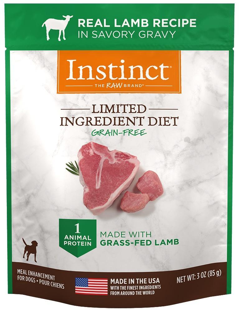 Nature's Variety Instinct Limited Ingredient Diet Grain Free Lamb Recipe Wet Dog Food Topper Pouch