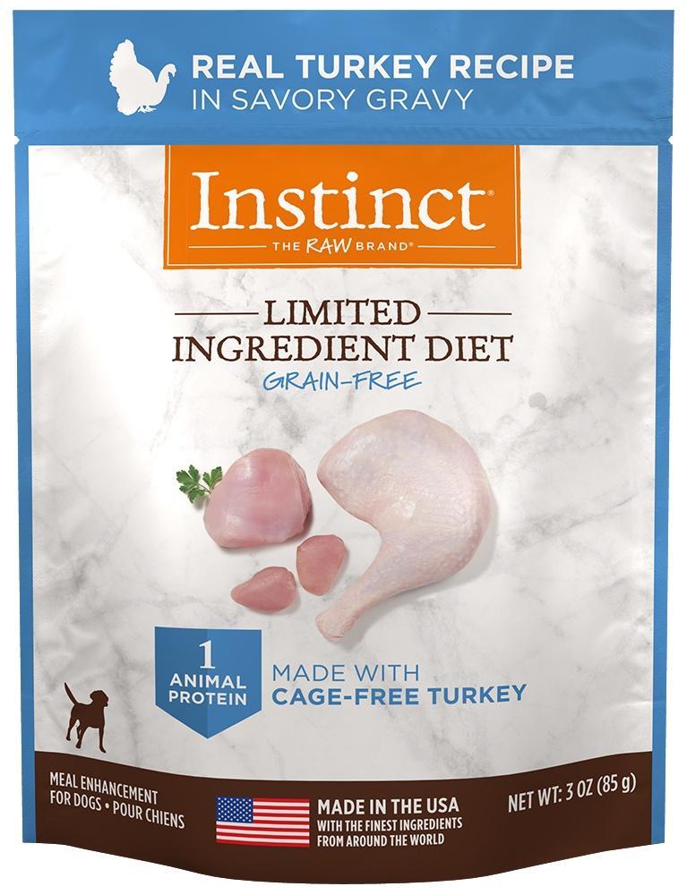 Nature's Variety Instinct Limited Ingredient Diet Grain Free Turkey Recipe Wet Dog Food Topper Pouch