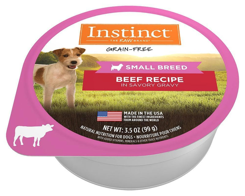 Nature's Variety Instinct Grain Free Small Breed Beef Recipe Wet Dog Food Cups