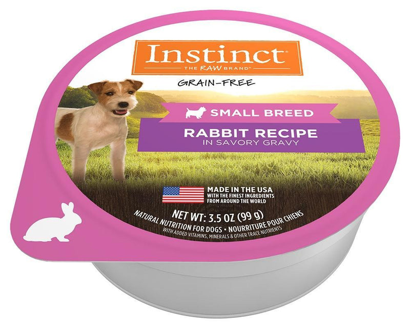 Nature's Variety Instinct Grain Free Small Breed Rabbit Recipe Wet Dog Food Cups