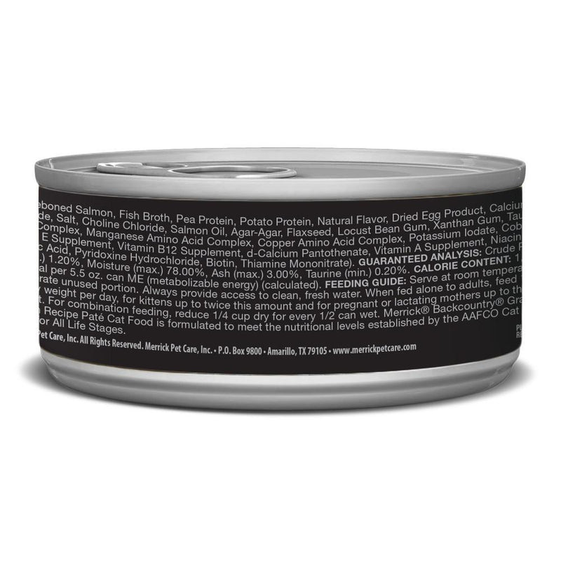 Merrick Backcountry Grain Free Salmon Pate Canned Cat Food