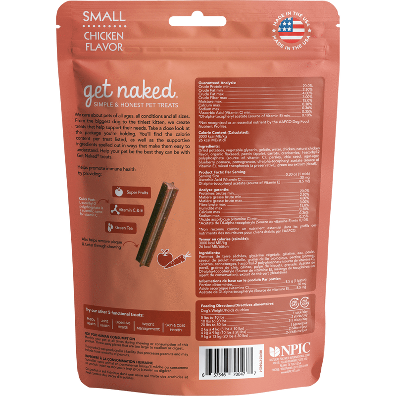 N-Bone Get Naked Grain Free Super Antioxidant Chicken Dental Dog Treats