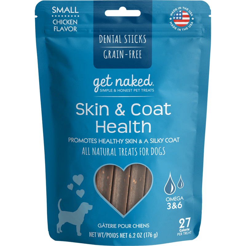 N-Bone Get Naked Grain Free Skin & Coat Dental Chew Dog Treats