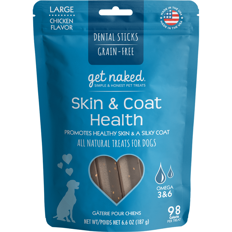 N-Bone Get Naked Grain Free Skin & Coat Dental Chew Dog Treats