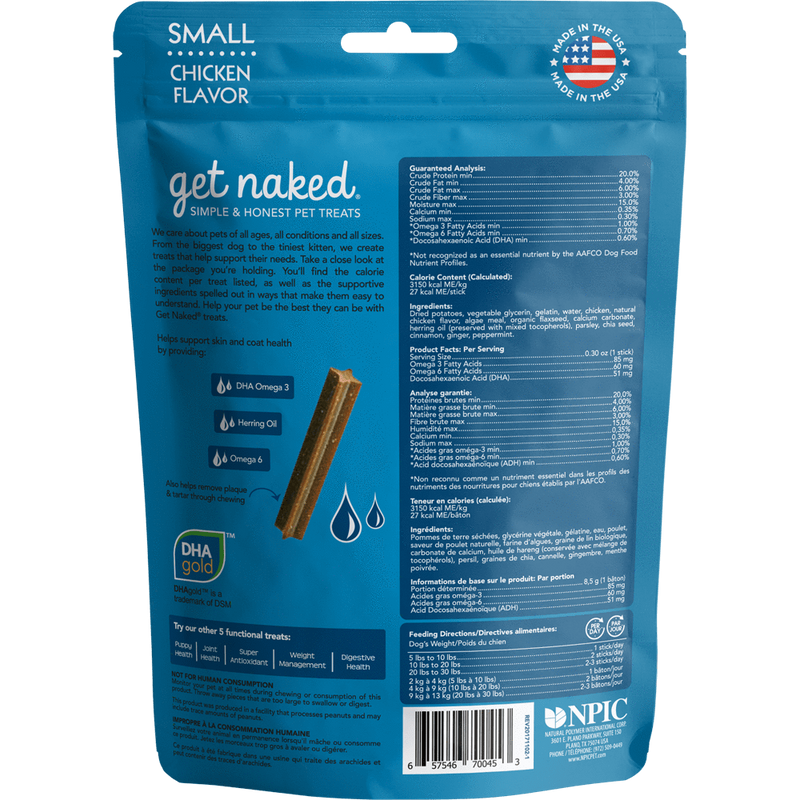 N-Bone Get Naked Grain Free Skin & Coat Dental Chew Dog Treats