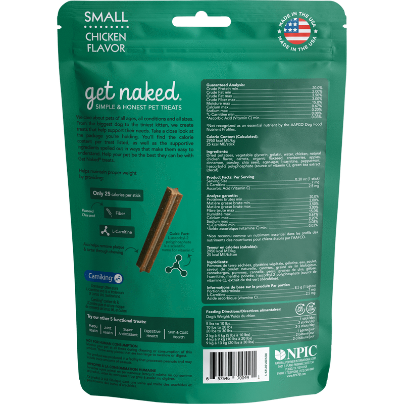 N-Bone Get Naked Grain Free Weight Management Dental Chew Dog Treats