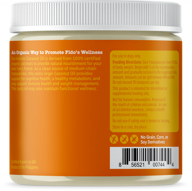 Zesty Paws 100% Certified Organic Extra Virgin Coconut Oil for Dogs