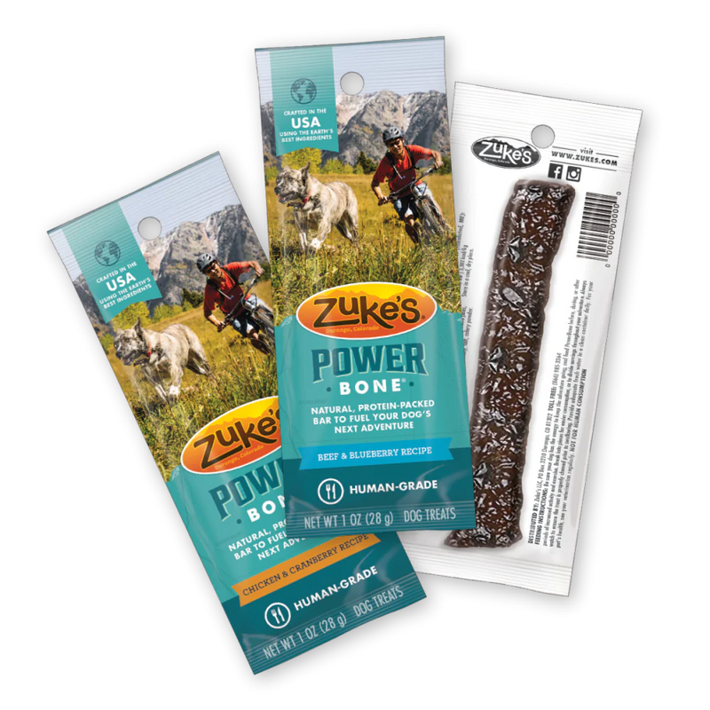 Zukes Power Bone Grain Free Beef & Blueberry Flavor Dog Treats