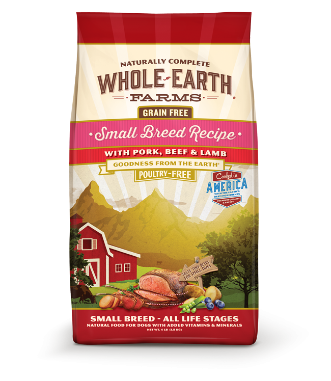 Whole Earth Farms Grain Free Small Breed Recipe with Pork, Beef and Lamb  Dry Dog Food