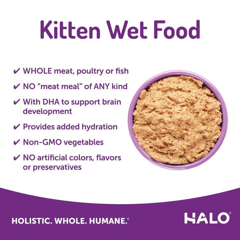 Halo Kitten Grain Free Whitefish Recipe Pate Canned Cat Food
