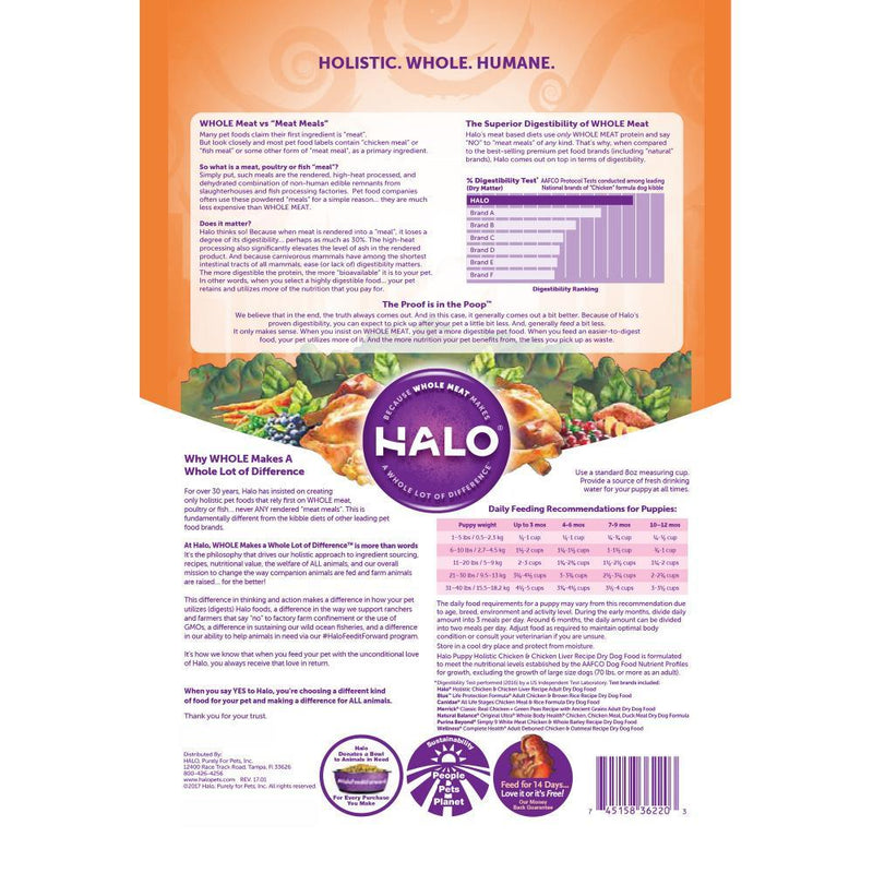 Halo Puppy Holistic Chicken & Chicken Liver Recipe Dry Dog Food