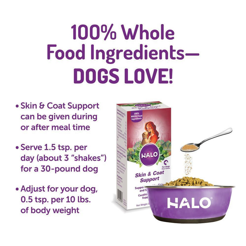 Halo Skin & Coat Support Supplement Powder for Dogs