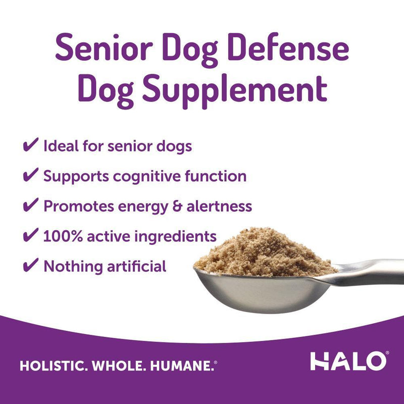 Halo Senior Dog Defense Supplement Powder for Dogs