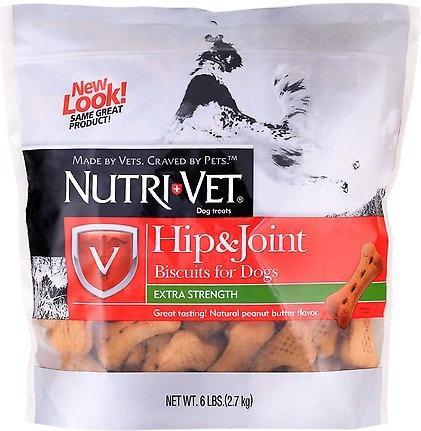 Nutri-Vet Large Dog Hip & Joint Peanut Butter Biscuit Dog Treats