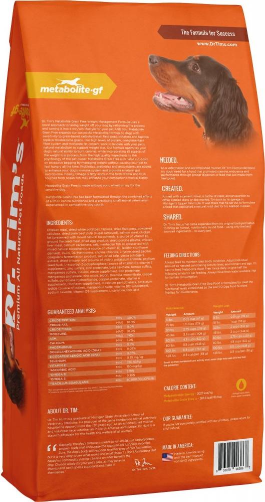 Dr. Tim's Grain Free Weight Management Metabolite Dry Dog Food