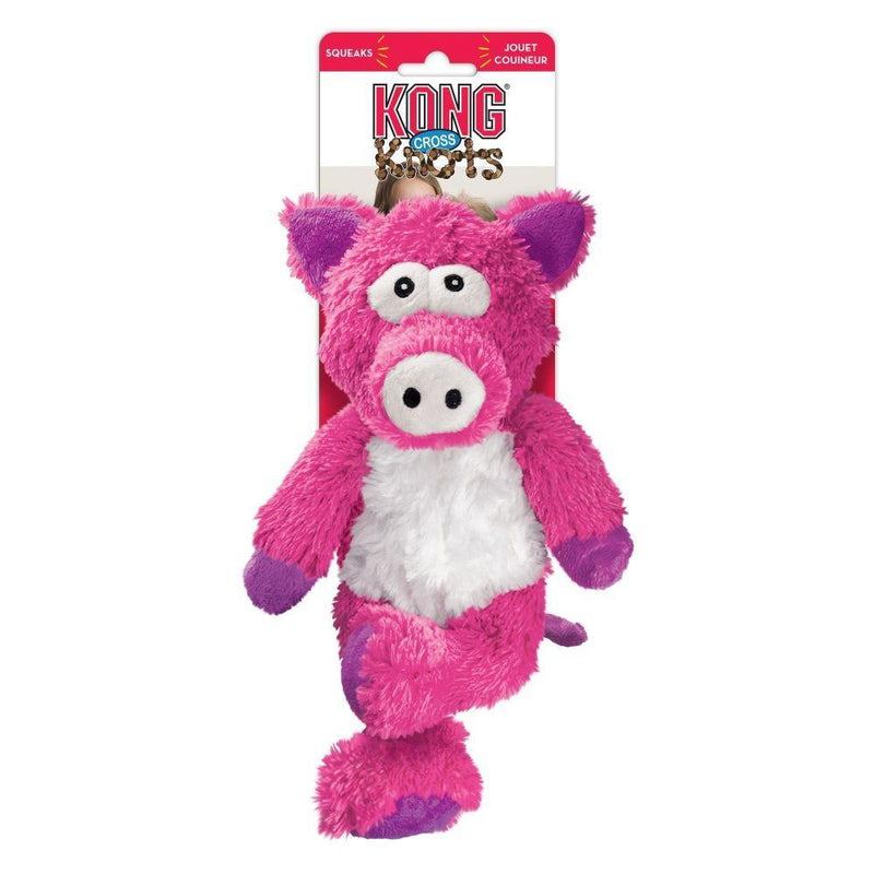 KONG Cross Knots Pig Plush Dog Toy
