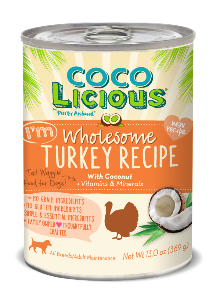 Party Animal Cocolicious Grain Free I'm Wholesome Turkey Recipe Canned Dog Food