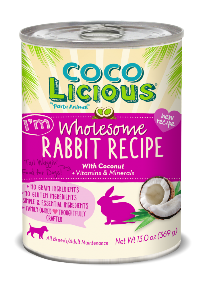 Party Animal Cocolicious Grain Free I'm Wholesome Rabbit Recipe Canned Dog Food