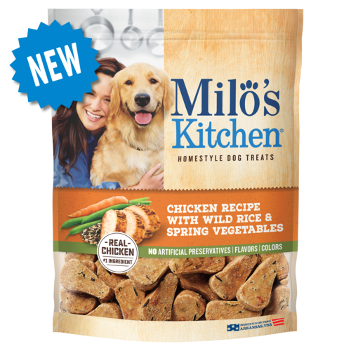 Milo's Kitchen Chicken with Wild Rice and Spring Vegetables Soft and Chewy Dog Treats