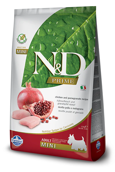 Farmina Prime N&D Natural & Delicious Grain Free Mini Adult Chicken & Pomegranate Dry Dog Food