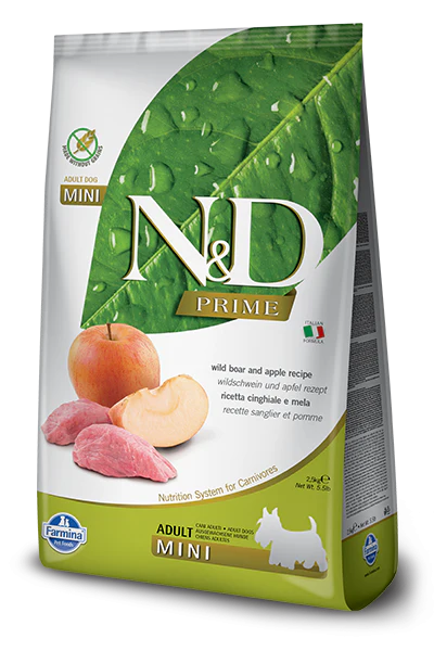 Farmina N&D Natural & Delicious Grain Free Mini Adult Wild Boar & Apple Dry Dog Food