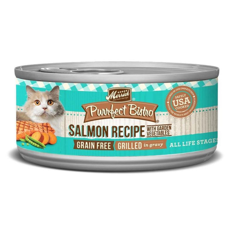 Merrick Purrfect Bistro Grain Free Grilled Salmon & Vegetables Recipe Canned Cat Food