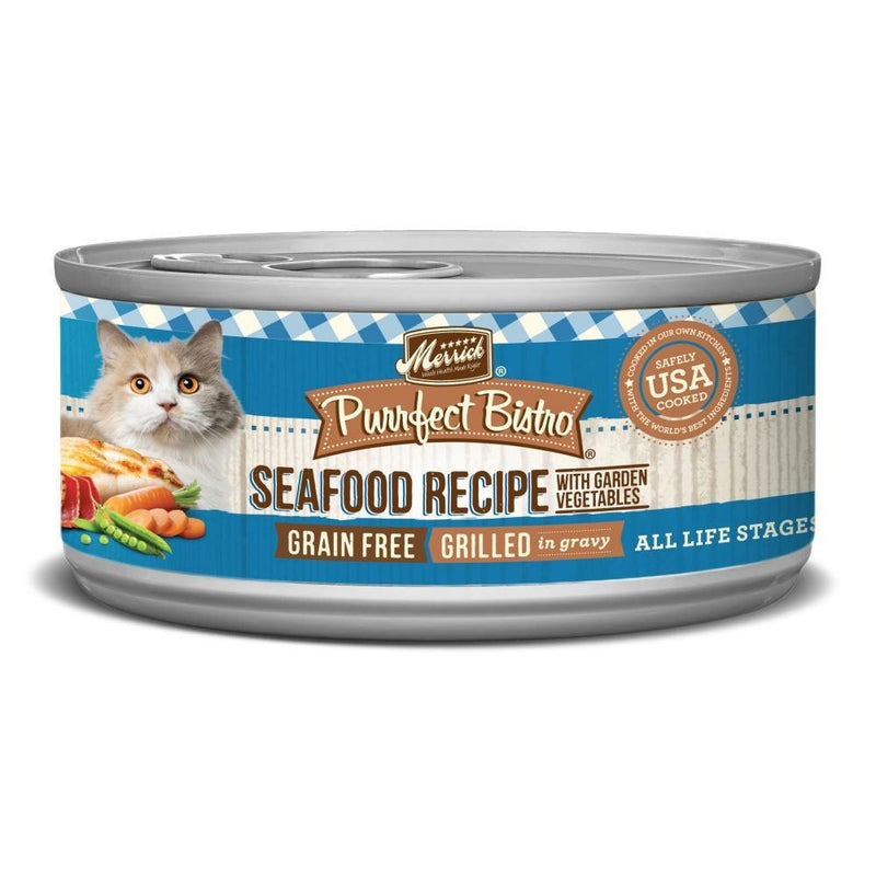 Merrick Purrfect Bistro Grain Free Seafood Grill Recipe Canned Cat Food