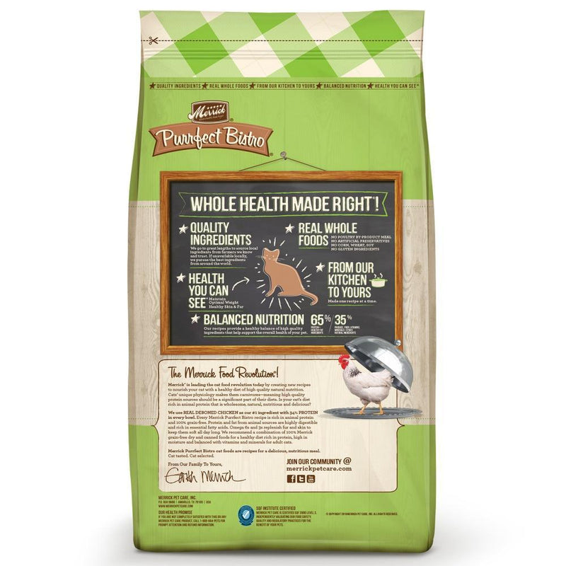 Merrick Purrfect Bistro Grain Free Indoor Adult Chicken & Sweet Potato Recipe Dry Cat Food