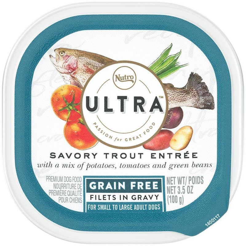 Nutro Ultra Grain Free Savory Trout Entree Filets in Gravy Wet Dog Food