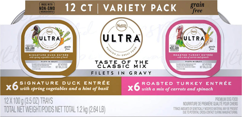 Nutro Ultra Grain Free Savory Assortment Variety Pack Filets in Gravy Wet Dog Food