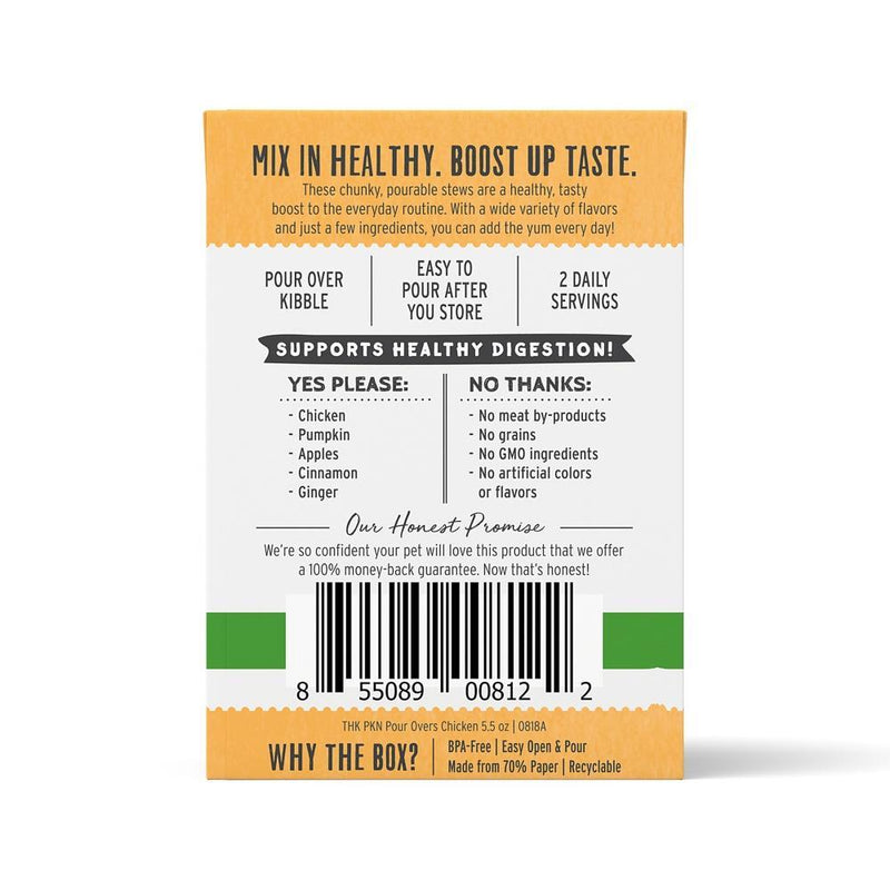 The Honest Kitchen Pour Overs Grain Free Chicken & Pumpkin Stew Recipe Food Topper for Dogs