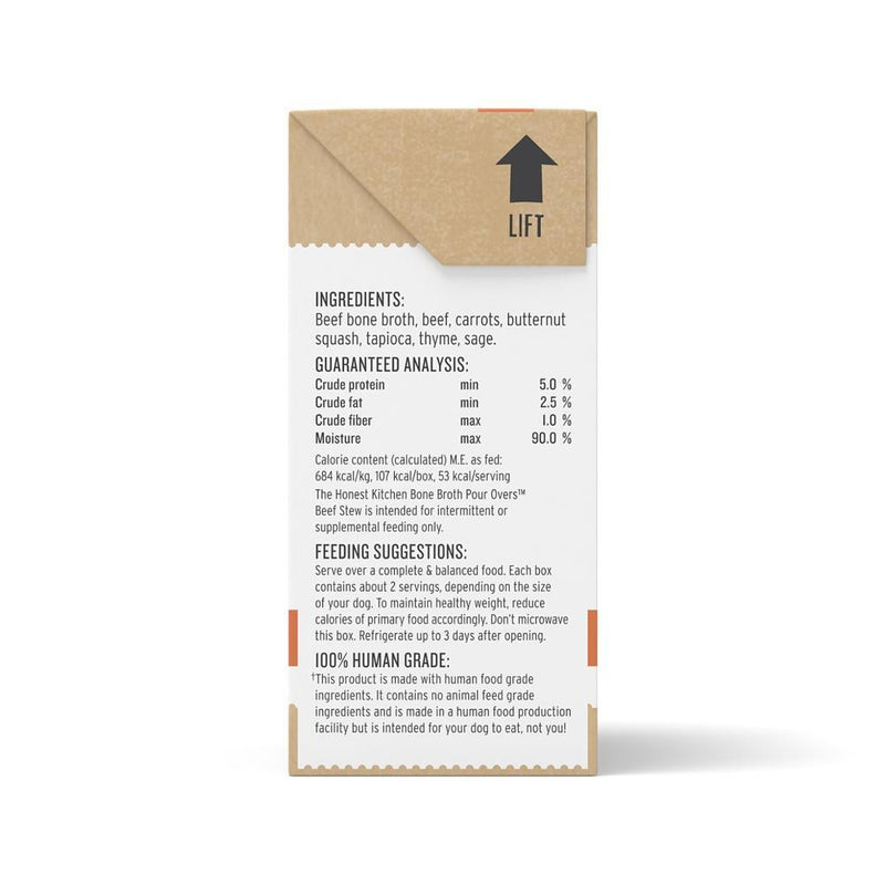 The Honest Kitchen Pour Overs Grain Free Beef Stew Recipe Food Topper for Dogs