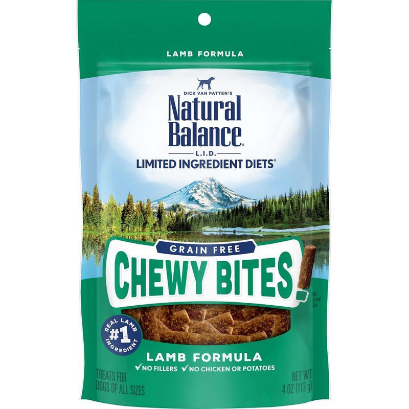 Natural Balance L.I.D. Limited Ingredient Diets Grain Free Chewy Bites Lamb Formula Dog Treats